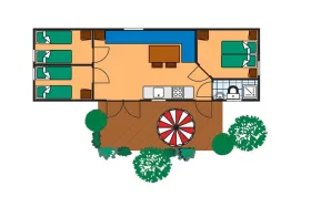 Vakantiebungalow SCR op Hof Domburg 6 Personen