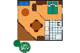 Vakantiebungalow KD2 op Kijkduin 3 Personen
