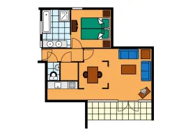 Vakantiebungalow KVV2 op Klein Vink 2 Personen