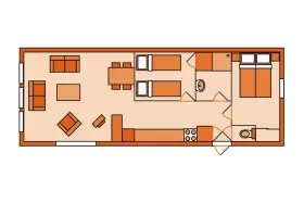 Vakantiebungalow TX4 op Kustpark Texel 4 Personen