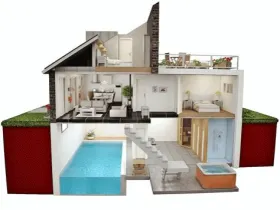 Vakantiebungalow Wellness zwembadvilla 8 op Resort Arcen 8 Personen