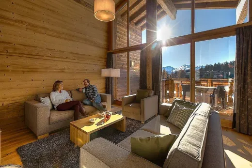 Stijlvolle Zwitserse inrichting in 1 van de appartementen