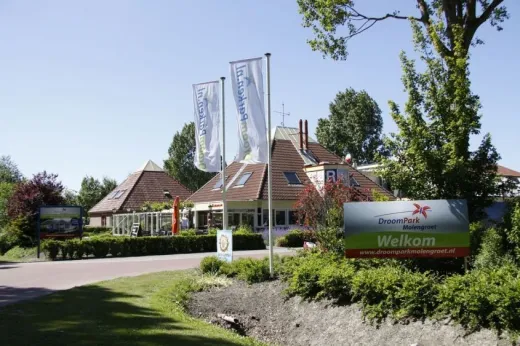Vindt hier de receptie van het park