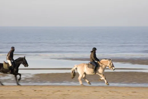 Paardrijden aan het Noordzeestrand
