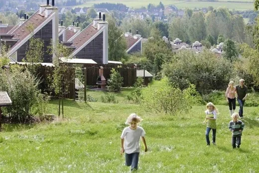 Huizen op het park
