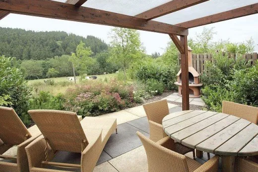 Terras bij de cottage 