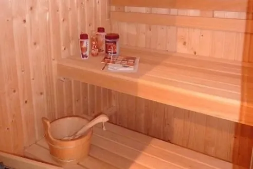 Sauna in 1 van de luxe vakantiehuisjes