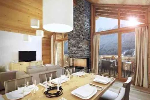 Eethoek van appartement op Maria Alm