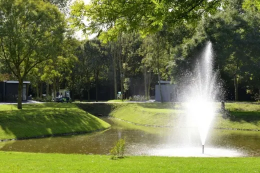 Het park in een bosrijke omgeving