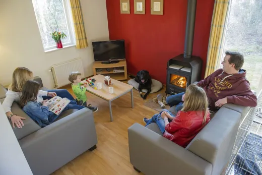 Woonkamer in 1 van de bungalows