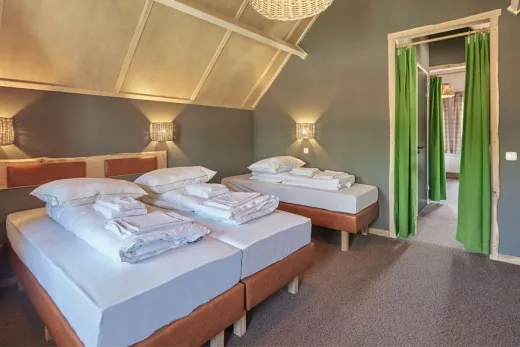 Slaapkamer in de groepsaccommodatie