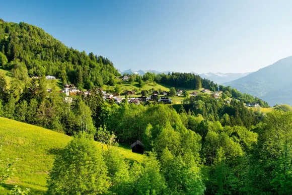 Bergachtige omgeving rondom Chalet Matin