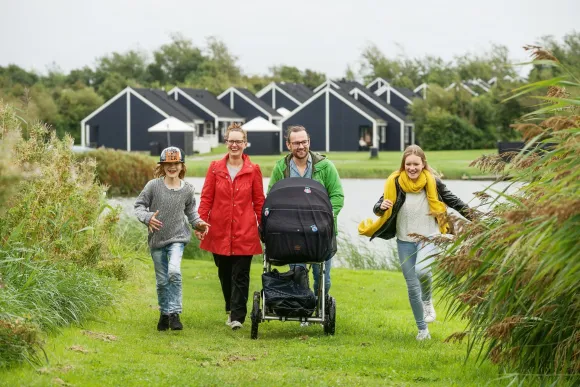 Wandel met elkaar over het park